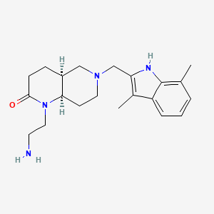 rel-(4aS,8aR)-1-(2-aminoethyl)-6-[(3,7-dimethyl-1H-indol-2-yl)methyl]octahydro-1,6-naphthyridin-2(1H)-one dihydrochloride