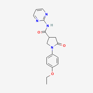 molecular formula C17H18N4O3 B5481204 1-(4-ethoxyphenyl)-5-oxo-N-2-pyrimidinyl-3-pyrrolidinecarboxamide 