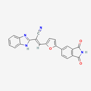 molecular formula C22H12N4O3 B5481215 2-(1H-benzimidazol-2-yl)-3-[5-(1,3-dioxo-2,3-dihydro-1H-isoindol-5-yl)-2-furyl]acrylonitrile 