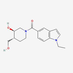 (3R*,4R*)-1-[(1-ethyl-1H-indol-5-yl)carbonyl]-4-(hydroxymethyl)-3-piperidinol