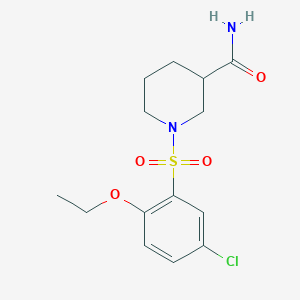 1-[(5-chloro-2-ethoxyphenyl)sulfonyl]piperidine-3-carboxamide