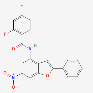 molecular formula C21H12F2N2O4 B5481261 2,4-difluoro-N-(6-nitro-2-phenyl-1-benzofuran-4-yl)benzamide 