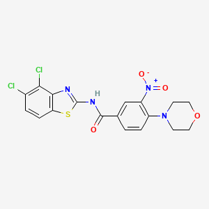 N-(4,5-dichloro-1,3-benzothiazol-2-yl)-4-(4-morpholinyl)-3-nitrobenzamide