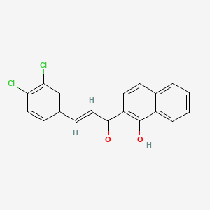 molecular formula C19H12Cl2O2 B5481303 3-(3,4-dichlorophenyl)-1-(1-hydroxy-2-naphthyl)-2-propen-1-one 