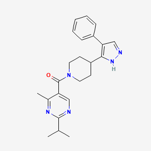 2-isopropyl-4-methyl-5-{[4-(4-phenyl-1H-pyrazol-5-yl)piperidin-1-yl]carbonyl}pyrimidine