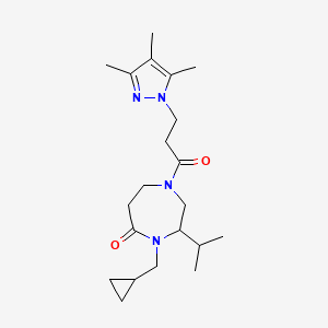 4-(cyclopropylmethyl)-3-isopropyl-1-[3-(3,4,5-trimethyl-1H-pyrazol-1-yl)propanoyl]-1,4-diazepan-5-one