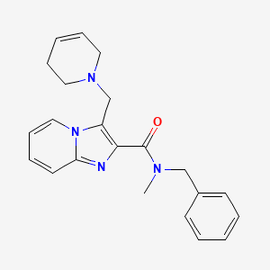 molecular formula C22H24N4O B5481362 N-benzyl-3-(3,6-dihydropyridin-1(2H)-ylmethyl)-N-methylimidazo[1,2-a]pyridine-2-carboxamide 