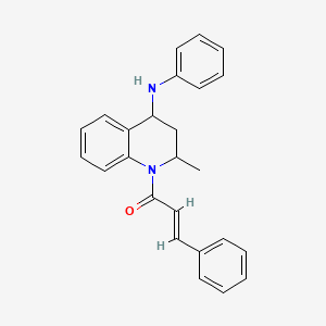 1-cinnamoyl-2-methyl-N-phenyl-1,2,3,4-tetrahydro-4-quinolinamine