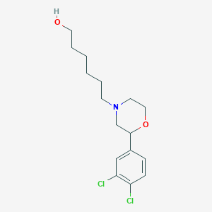 6-[2-(3,4-dichlorophenyl)morpholin-4-yl]hexan-1-ol