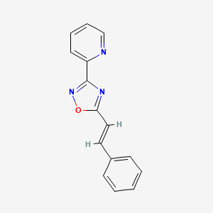 molecular formula C15H11N3O B5481473 2-[5-(2-phenylvinyl)-1,2,4-oxadiazol-3-yl]pyridine 