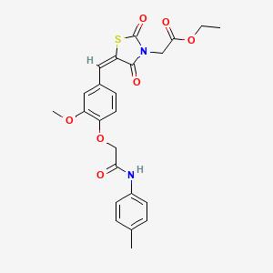 molecular formula C24H24N2O7S B5481482 ethyl [5-(3-methoxy-4-{2-[(4-methylphenyl)amino]-2-oxoethoxy}benzylidene)-2,4-dioxo-1,3-thiazolidin-3-yl]acetate 
