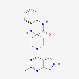 molecular formula C19H22N6O B5481490 1-(2-methyl-6,7-dihydro-5H-pyrrolo[3,4-d]pyrimidin-4-yl)-1',4'-dihydro-3'H-spiro[piperidine-4,2'-quinoxalin]-3'-one 