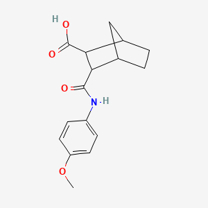 molecular formula C16H19NO4 B5481493 3-{[(4-methoxyphenyl)amino]carbonyl}bicyclo[2.2.1]heptane-2-carboxylic acid 