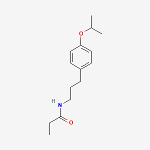 molecular formula C15H23NO2 B5481526 N-[3-(4-isopropoxyphenyl)propyl]propanamide 