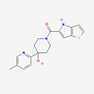 molecular formula C18H19N3O2S B5481554 4-(5-methylpyridin-2-yl)-1-(4H-thieno[3,2-b]pyrrol-5-ylcarbonyl)piperidin-4-ol 