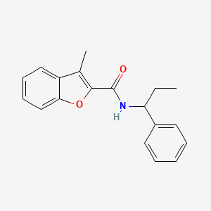 molecular formula C19H19NO2 B5481560 3-methyl-N-(1-phenylpropyl)-1-benzofuran-2-carboxamide 