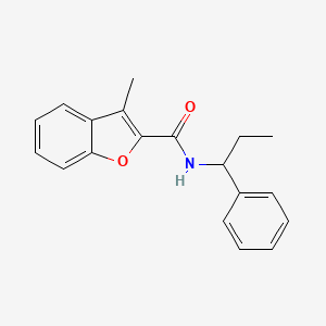 3-methyl-N-(1-phenylpropyl)-1-benzofuran-2-carboxamide