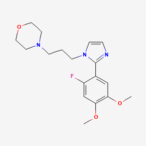 molecular formula C18H24FN3O3 B5481586 4-{3-[2-(2-fluoro-4,5-dimethoxyphenyl)-1H-imidazol-1-yl]propyl}morpholine 