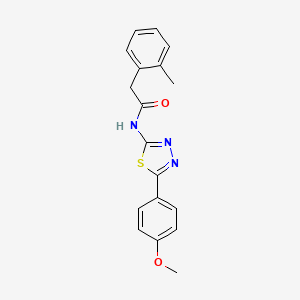 molecular formula C18H17N3O2S B5481588 N-[5-(4-methoxyphenyl)-1,3,4-thiadiazol-2-yl]-2-(2-methylphenyl)acetamide 