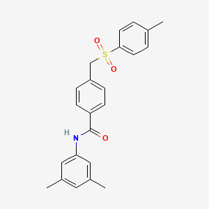 molecular formula C23H23NO3S B5481598 N-(3,5-dimethylphenyl)-4-{[(4-methylphenyl)sulfonyl]methyl}benzamide 