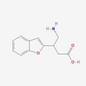 molecular formula C12H13NO3 B054816 4-Amino-3-benzo(b)furan-2-ylbutanoic acid CAS No. 121838-28-6