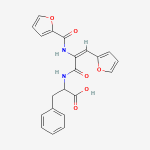 molecular formula C21H18N2O6 B5481607 N-[2-(2-furoylamino)-3-(2-furyl)acryloyl]phenylalanine 