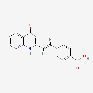 molecular formula C18H13NO3 B5481615 4-[2-(4-hydroxy-2-quinolinyl)vinyl]benzoic acid 