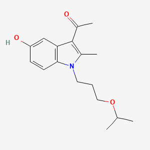 molecular formula C17H23NO3 B5481622 1-[5-hydroxy-1-(3-isopropoxypropyl)-2-methyl-1H-indol-3-yl]ethanone 