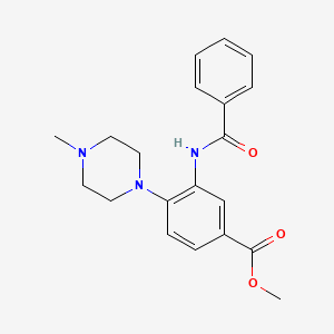 molecular formula C20H23N3O3 B5481628 methyl 3-(benzoylamino)-4-(4-methyl-1-piperazinyl)benzoate 