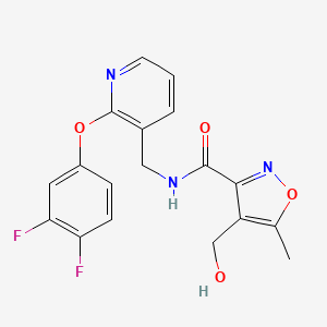 N-{[2-(3,4-difluorophenoxy)pyridin-3-yl]methyl}-4-(hydroxymethyl)-5-methylisoxazole-3-carboxamide