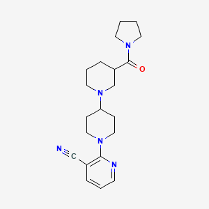 molecular formula C21H29N5O B5481639 2-[3-(pyrrolidin-1-ylcarbonyl)-1,4'-bipiperidin-1'-yl]nicotinonitrile 