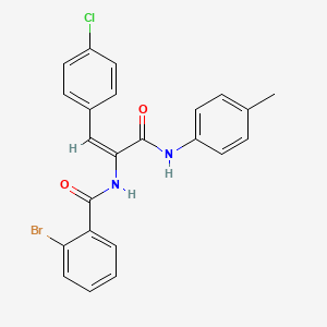molecular formula C23H18BrClN2O2 B5481653 2-bromo-N-(2-(4-chlorophenyl)-1-{[(4-methylphenyl)amino]carbonyl}vinyl)benzamide 