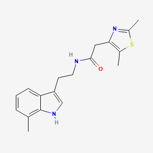molecular formula C18H21N3OS B5481660 2-(2,5-dimethyl-1,3-thiazol-4-yl)-N-[2-(7-methyl-1H-indol-3-yl)ethyl]acetamide 