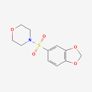 molecular formula C11H13NO5S B5481663 4-(1,3-苯并二氧杂环-5-基磺酰基)吗啉 