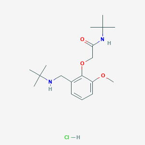 molecular formula C18H31ClN2O3 B5481685 N-(tert-butyl)-2-{2-[(tert-butylamino)methyl]-6-methoxyphenoxy}acetamide hydrochloride 
