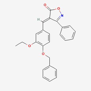 molecular formula C25H21NO4 B5481697 4-[4-(benzyloxy)-3-ethoxybenzylidene]-3-phenyl-5(4H)-isoxazolone 