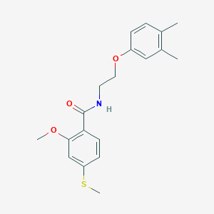 molecular formula C19H23NO3S B5481708 N-[2-(3,4-dimethylphenoxy)ethyl]-2-methoxy-4-(methylthio)benzamide 