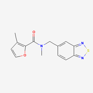 molecular formula C14H13N3O2S B5481746 N-(2,1,3-benzothiadiazol-5-ylmethyl)-N,3-dimethyl-2-furamide 