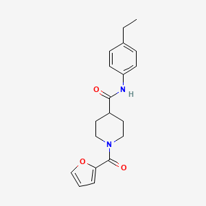 molecular formula C19H22N2O3 B5481757 N-(4-ethylphenyl)-1-(2-furoyl)piperidine-4-carboxamide 