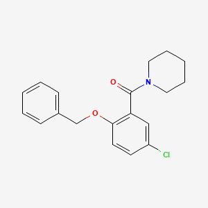 molecular formula C19H20ClNO2 B5481774 1-[2-(benzyloxy)-5-chlorobenzoyl]piperidine 
