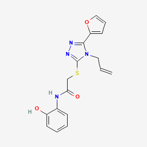 molecular formula C17H16N4O3S B5481784 2-{[4-allyl-5-(2-furyl)-4H-1,2,4-triazol-3-yl]thio}-N-(2-hydroxyphenyl)acetamide 
