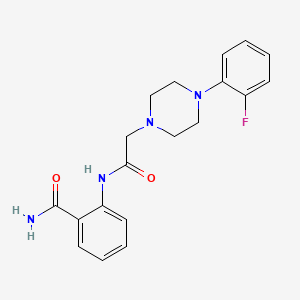 molecular formula C19H21FN4O2 B5481801 2-({[4-(2-fluorophenyl)-1-piperazinyl]acetyl}amino)benzamide 