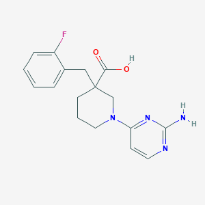 molecular formula C17H19FN4O2 B5481809 1-(2-aminopyrimidin-4-yl)-3-(2-fluorobenzyl)piperidine-3-carboxylic acid 
