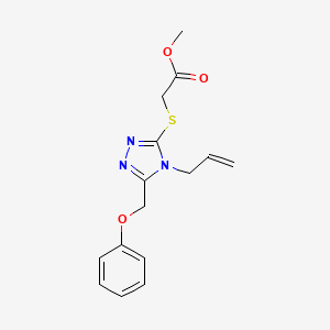 molecular formula C15H17N3O3S B5481816 methyl {[4-allyl-5-(phenoxymethyl)-4H-1,2,4-triazol-3-yl]thio}acetate 
