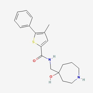 molecular formula C19H24N2O2S B5481821 N-[(4-hydroxy-4-azepanyl)methyl]-4-methyl-5-phenyl-2-thiophenecarboxamide 