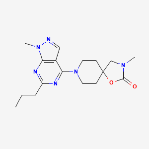 3-methyl-8-(1-methyl-6-propyl-1H-pyrazolo[3,4-d]pyrimidin-4-yl)-1-oxa-3,8-diazaspiro[4.5]decan-2-one