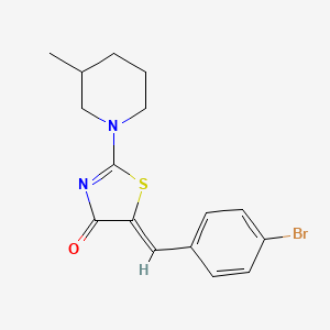 molecular formula C16H17BrN2OS B5481847 5-(4-bromobenzylidene)-2-(3-methyl-1-piperidinyl)-1,3-thiazol-4(5H)-one 