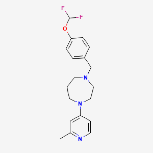 molecular formula C19H23F2N3O B5481865 1-[4-(difluoromethoxy)benzyl]-4-(2-methyl-4-pyridinyl)-1,4-diazepane 