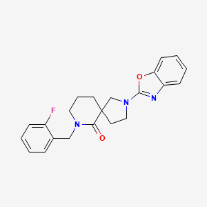 molecular formula C22H22FN3O2 B5481868 2-(1,3-benzoxazol-2-yl)-7-(2-fluorobenzyl)-2,7-diazaspiro[4.5]decan-6-one 