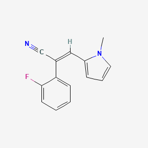 molecular formula C14H11FN2 B5481873 2-(2-fluorophenyl)-3-(1-methyl-1H-pyrrol-2-yl)acrylonitrile 